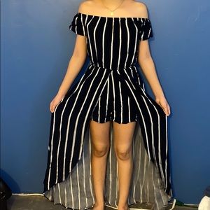 off the shoulder open dress